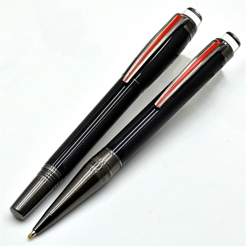 Flat Crystal Star MB Ballpoint Pens Top Quality Rollerball Fountain Writing Stationery Luxury Office Supplies With Serial Number