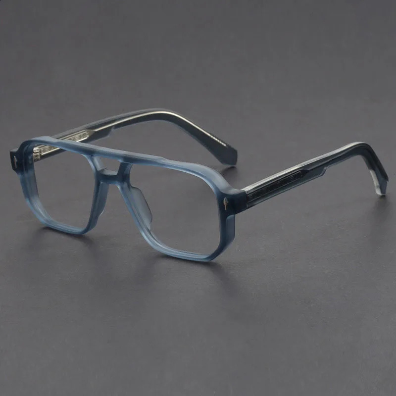 INS Trendy Optical Frame Flat Light Glasses Anti Blue Light Glasses Pilot Sunglasses Fashion Matte Large Frame Sunshade Glasses 241224