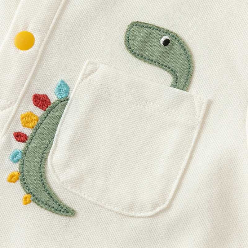 Dave Bella 2024 Autumn Baby Boy Long Sleeve Polo T-shirt Childrens Solid Color Collar T-shirt Top DB3242299 W241223