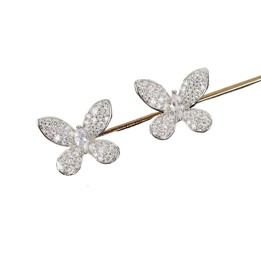 Sier Phantom Butterfly Pendant Necklace for women Five wers with Dia Bracelet designer Jewelry Women collarbone Chain Engagement gift