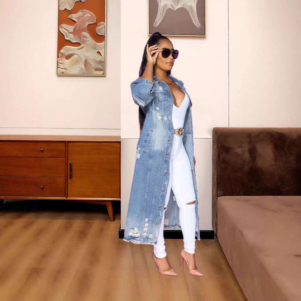 hoodie Women's Wear Large Size One-Piece Fashionable Jeans, Women's Slim Fit Casual Jumpsuit jacket
