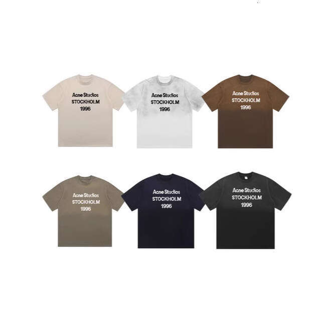 AC Faded Tee American fashion brand vintage letter printed loose short sleeved T-shirt