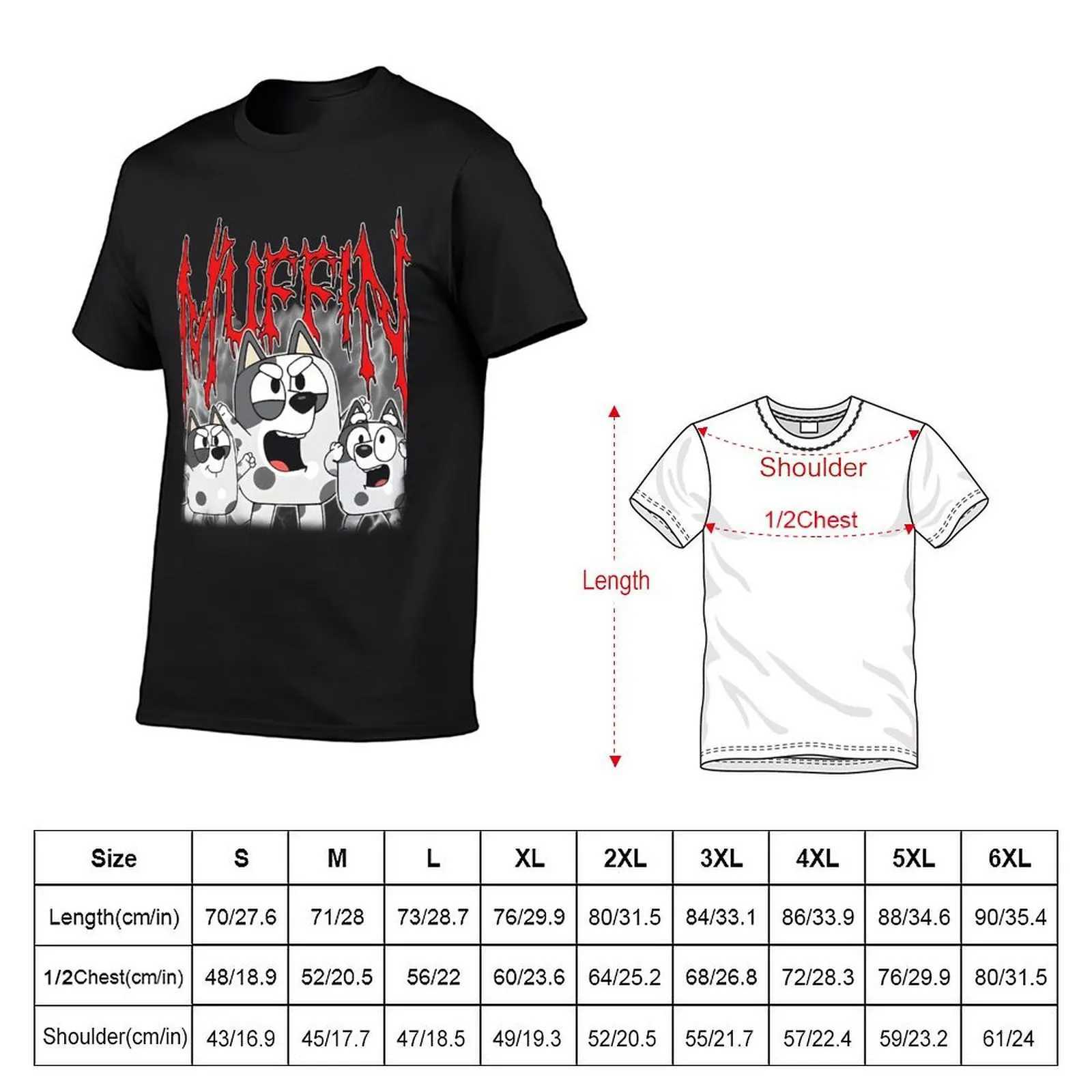 Muffin metal shirt Muffin emotional shirt with animal print for boys white fun T-shirt for white men W241223