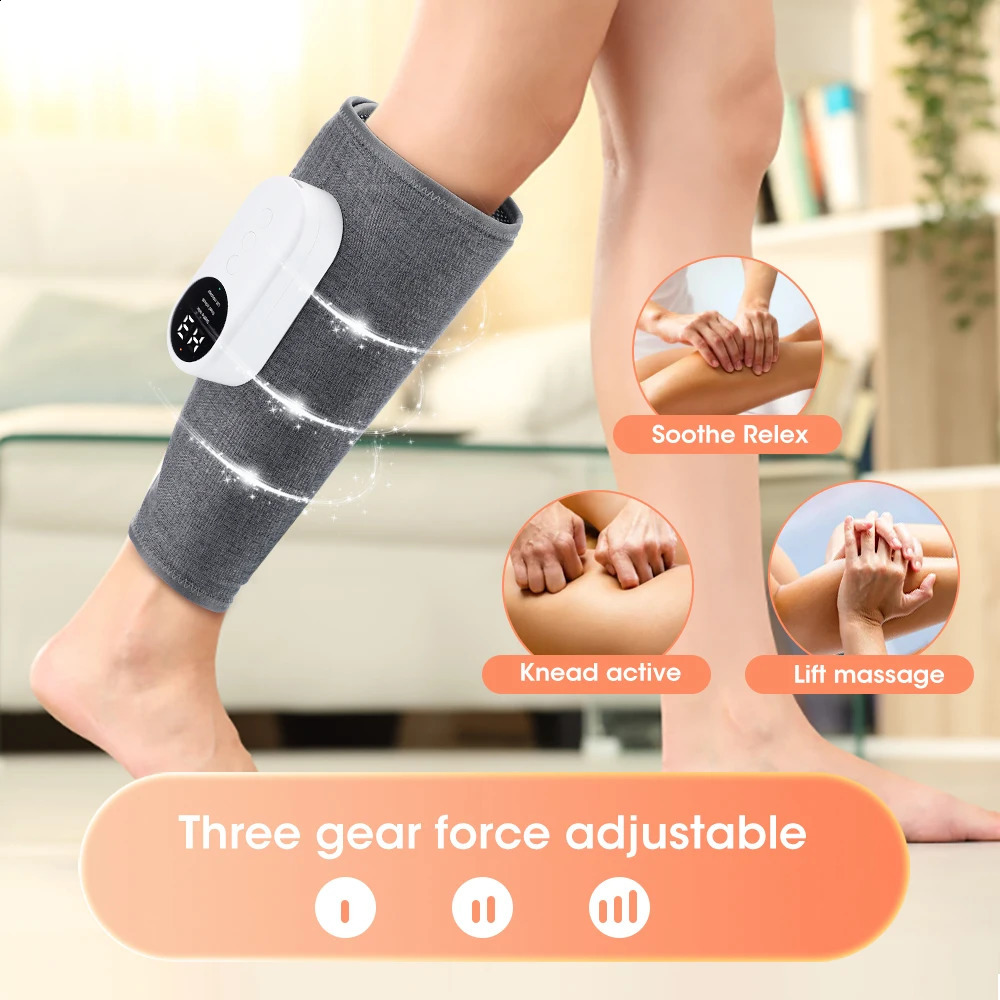Eletric 360° Air Pressure Calf Massager Wireless Leg Massage 3 Mode Airbag Compresstion Relax Foot Calf Muscle Blood Circulation 241224