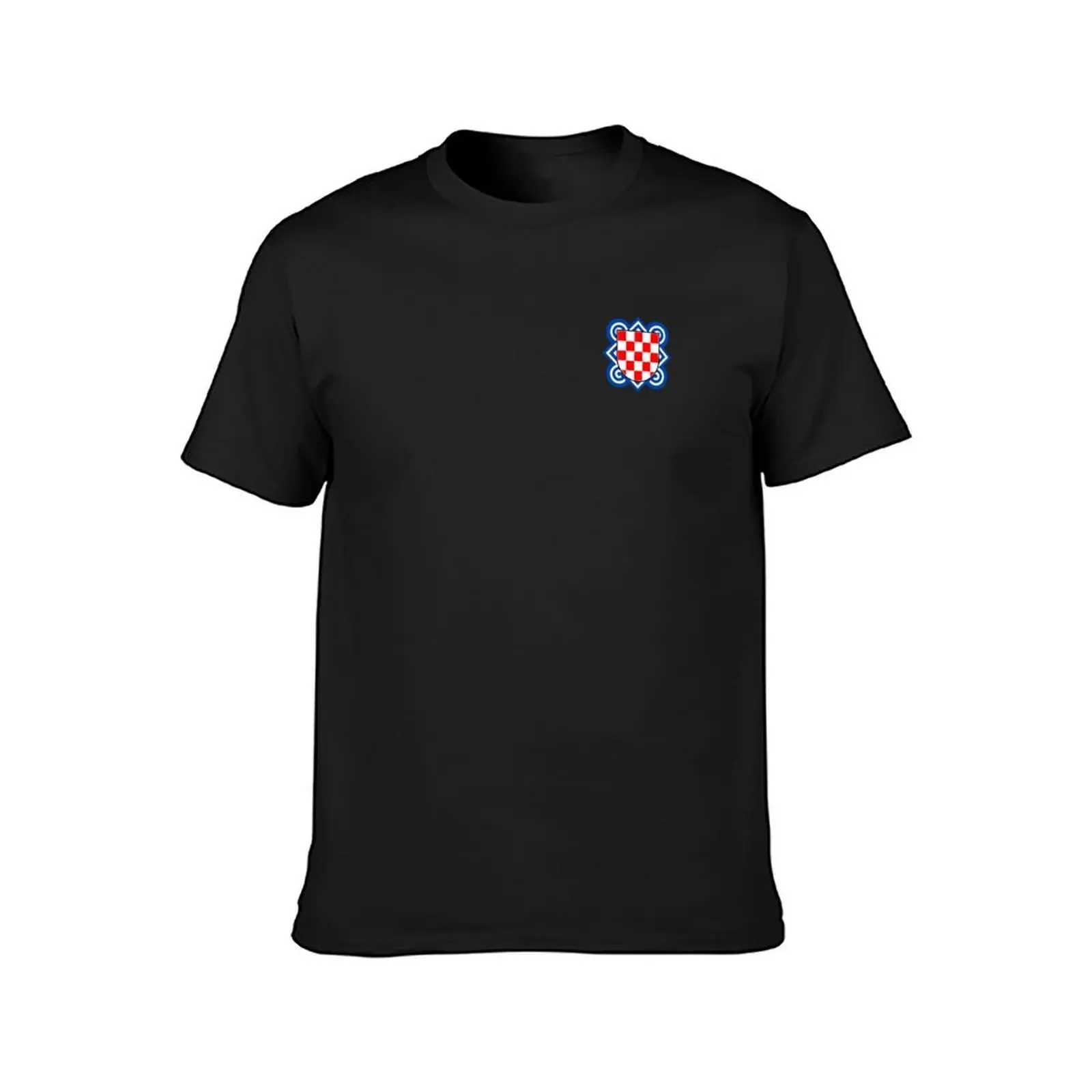Hos znak croatia logo T-shirt top summer dress mens flat T-shirt W241223