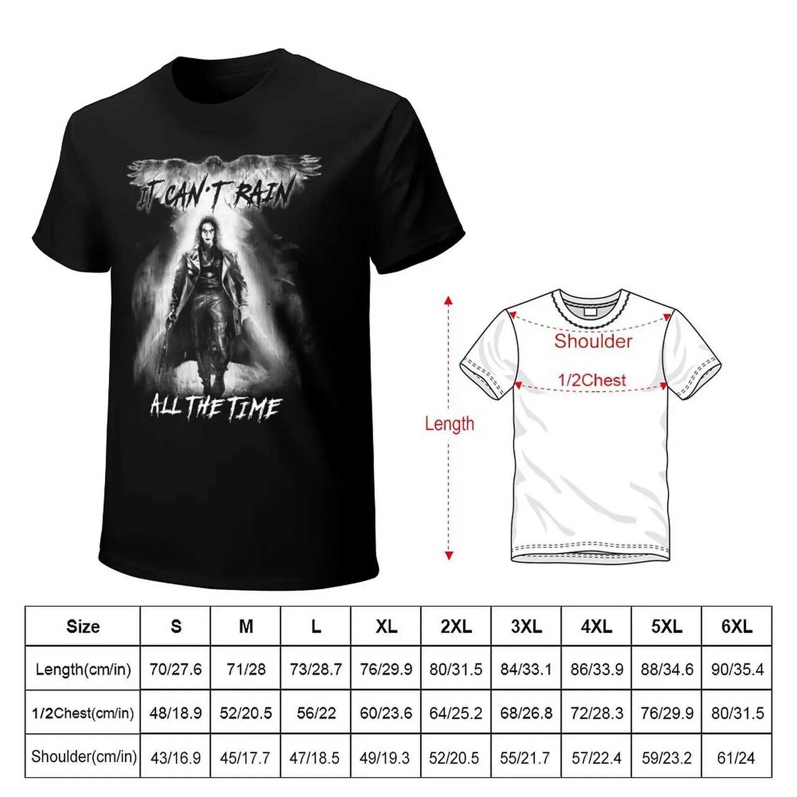 Eric Dravens It Cant Rain All The Time animated series Aesthetic Clothing Blanks short sleeved T-shirt mens solid color T-shirt W241223