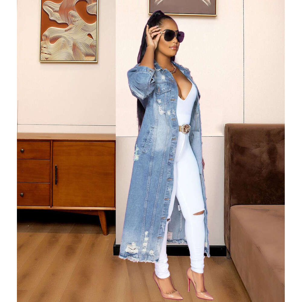 hoodie Women's Wear Large Size One-Piece Fashionable Jeans, Women's Slim Fit Casual Jumpsuit jacket