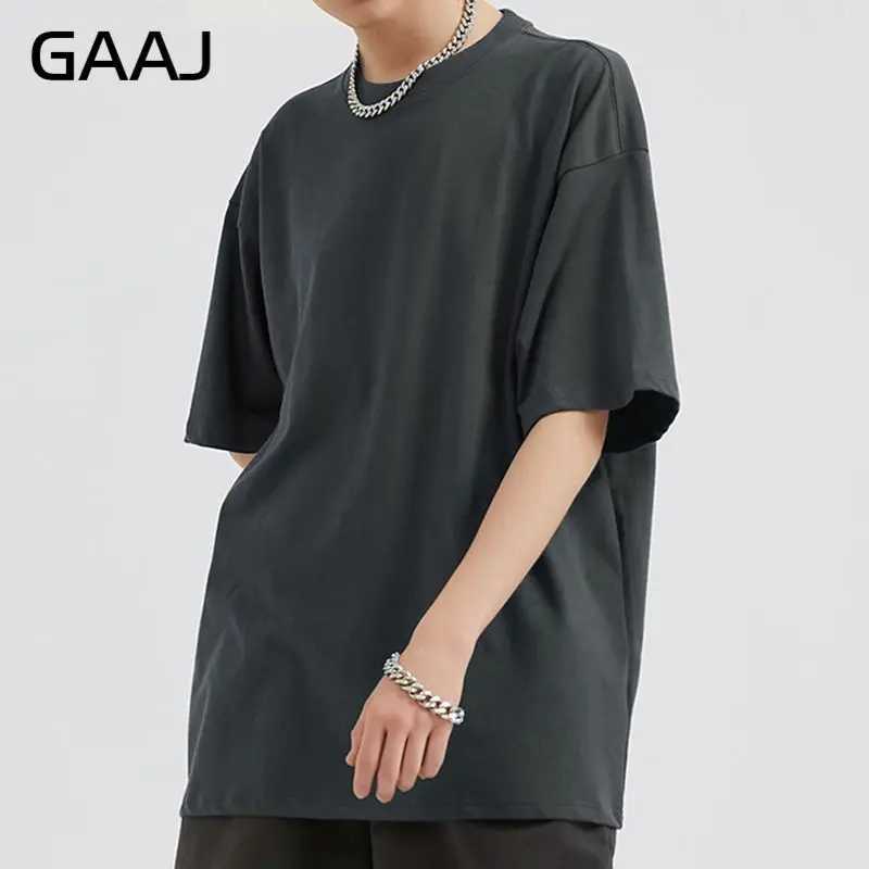 High quality 100% pure cotton mens T-shirt short sleeved plain heavy top solid ultra-fine T-shirt for women high-quality hip-hop clothing W241223