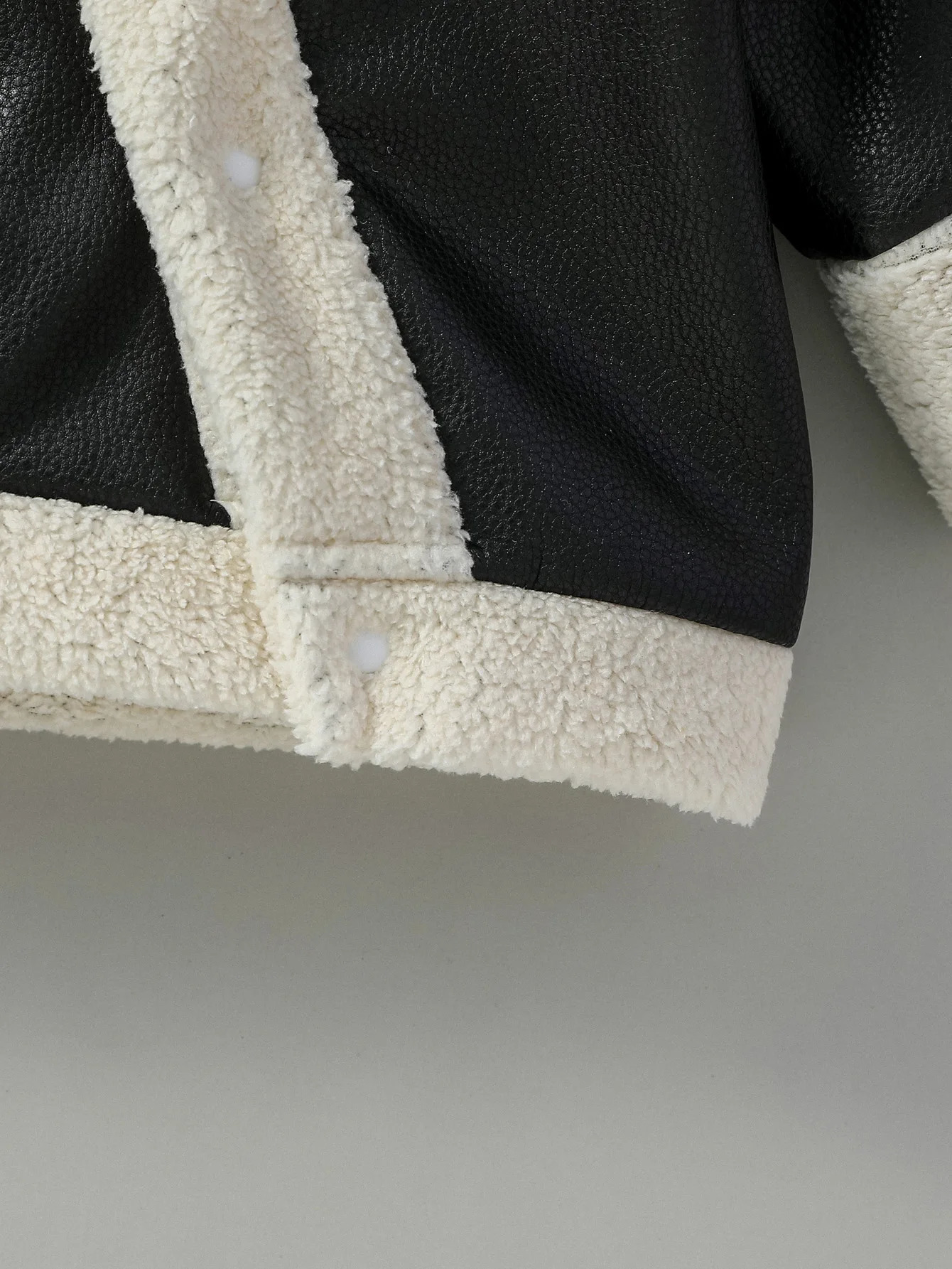 Baby Boys Black Leather Coats Winter Fashion Turn-down Collar Jackets Thick Warm Outerwear Children Clothes For 3M-3Y 241223