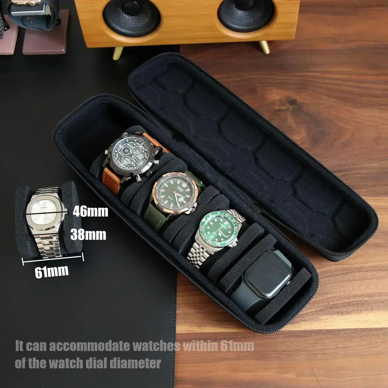 Watch Box Organizer for Men or Women Watch Travel Case Portable Storage Watch Display Holder for Wristwatches and Smart Watches 241224