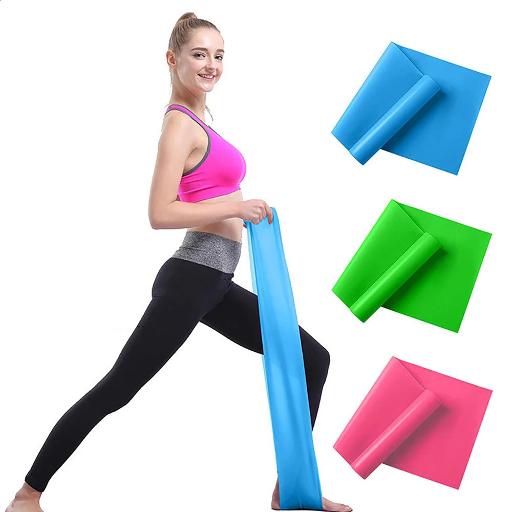 Resistance Bands Pilates Yoga Sport Training Fitness Exercise Home Gym Elastic Band Natural Rubber Latex Accessories 241216