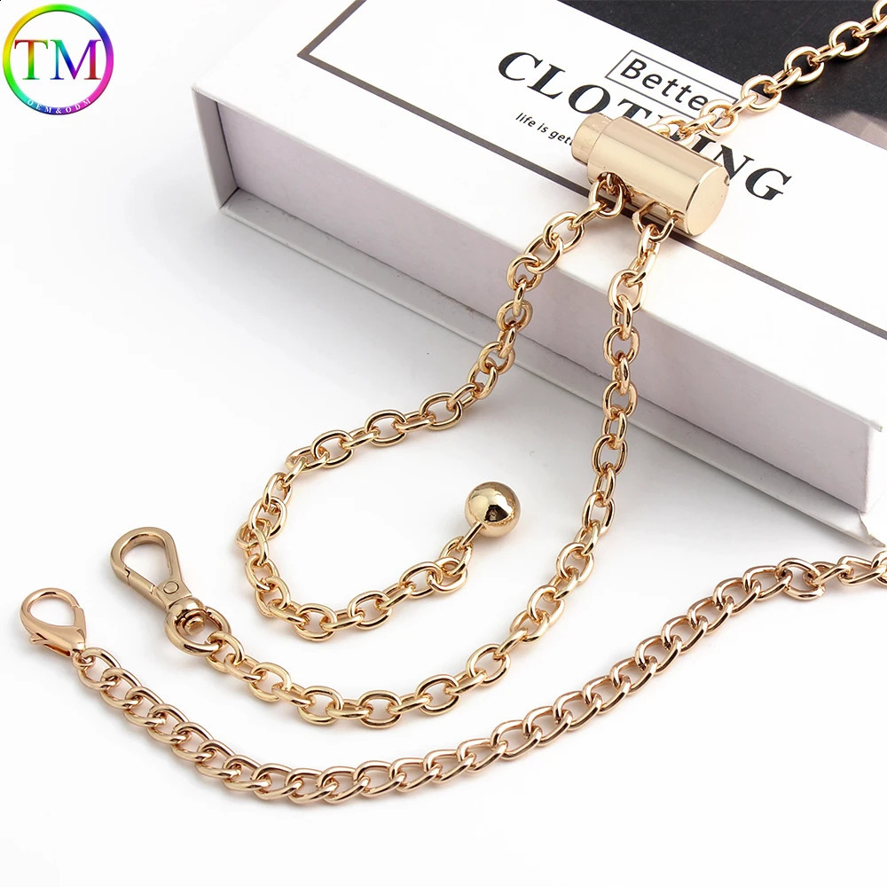 1-5-10 pieces of 7mm wide 120cm metal bag chain straps with adjustable ball length used for DIY replacement of shoulder straps and wallet accessories 