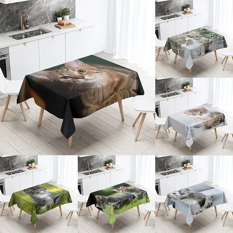 Tablecloth Party Restaurant Table Decoration Waterproof Rectangular Kitchen Kawaii New Home DN8