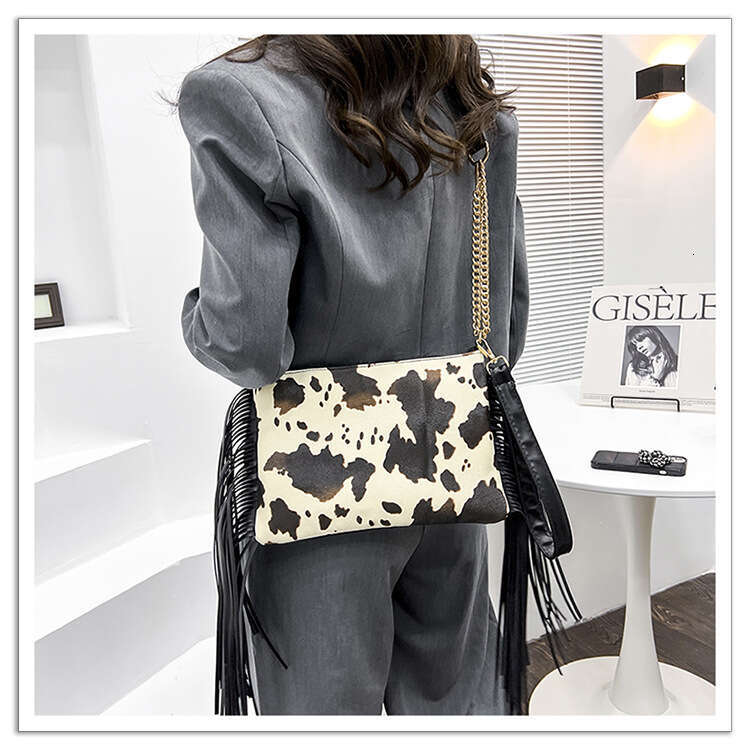 Women's Bags Handbag New Women's Shoulder Small Square Tassel Crossbody Bag, Leopard Print Bag