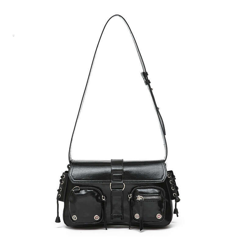 Women's Bags Handbag Y2k Korean Women Haruku Vintage Gothic Black Hand Bag Aesthetic Elegant Punk Wallet Purse Handbags Shoulder Trend Tote Bags