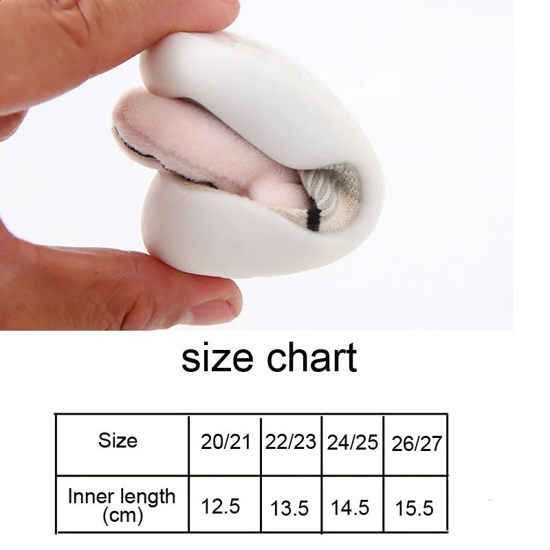 Baby Socks with rubber soles Floor Non-slip Cotton Cartoon Doll socks with bells Baby Girls Boys Soft Cute Boots baby shoes 241223