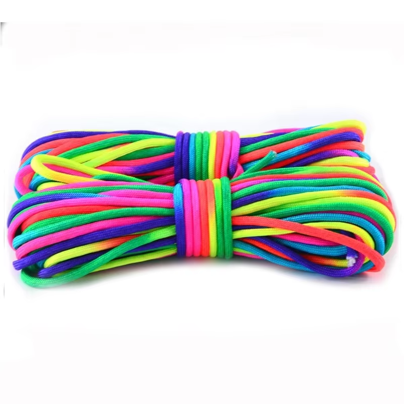 rainbow survival 550 paracord rope 100m paracord with 7 inner strand