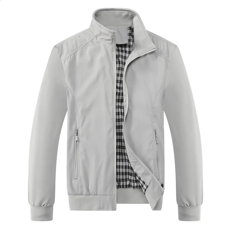 Spring and autumn casual solid fashion ultrathin bomber jacket mens coat arrival baseball M6XL 8XL top 250317
