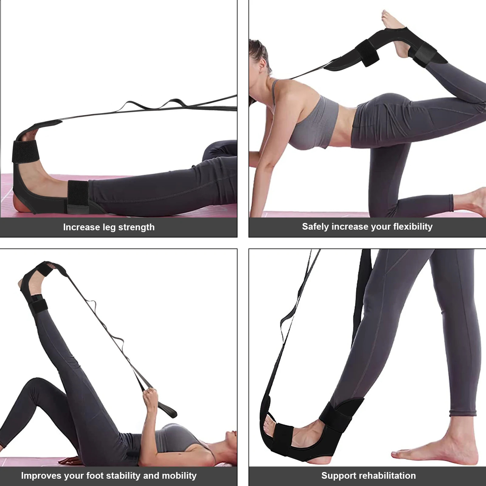 Fascia Stretcher Finally Flexible Again Yoga Strap Fasciitis Leg Training And Exercises Dance Gymnastics Ballet Stretching 241216