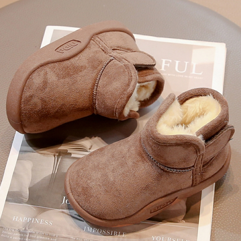 Toddler Kids Boots New 2024 Winter Warm Snow Boots Boys Girls Plush Soft Bottom Infant Shoes Happysteps Baby Outdoor Shoes Kids Shoes