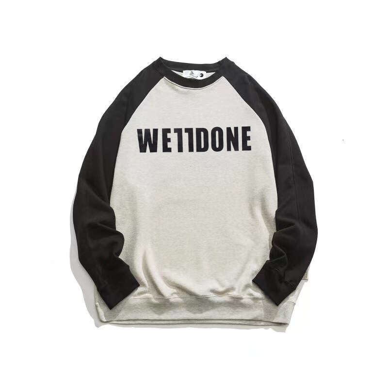 American high street niche couple leisure brand letter print pure cotton simple campus style round neck hoodie trend