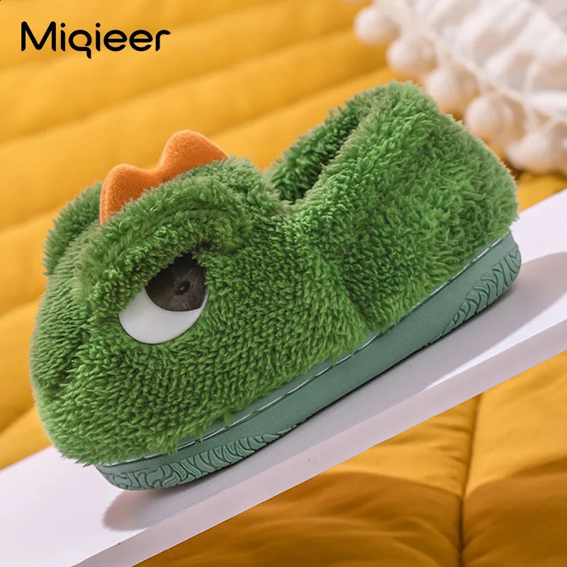 Winter Children Home Soft Slipper For Girls Boys Warm Cotton Dinosaur Flip Flop Non Slip Kids Floor Shoes Baby Slipper Pantuflas 241223
