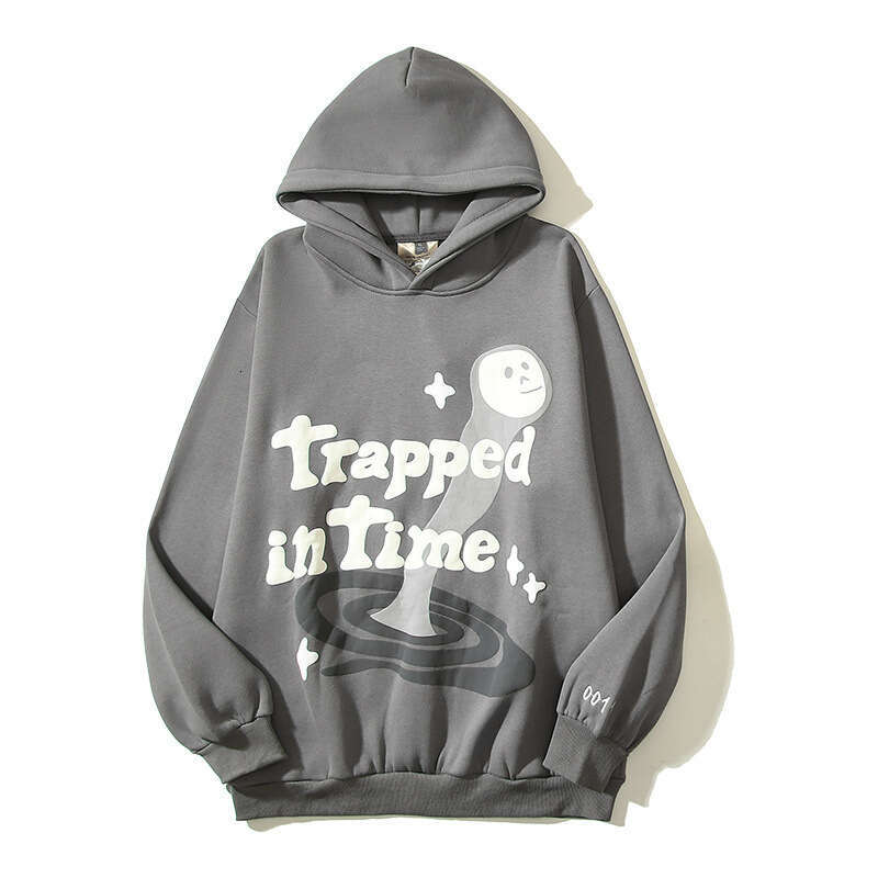 Trendy Graffiti Print Foam Letter High Street Leisure Sweatshirt Couple Hoodie Coat