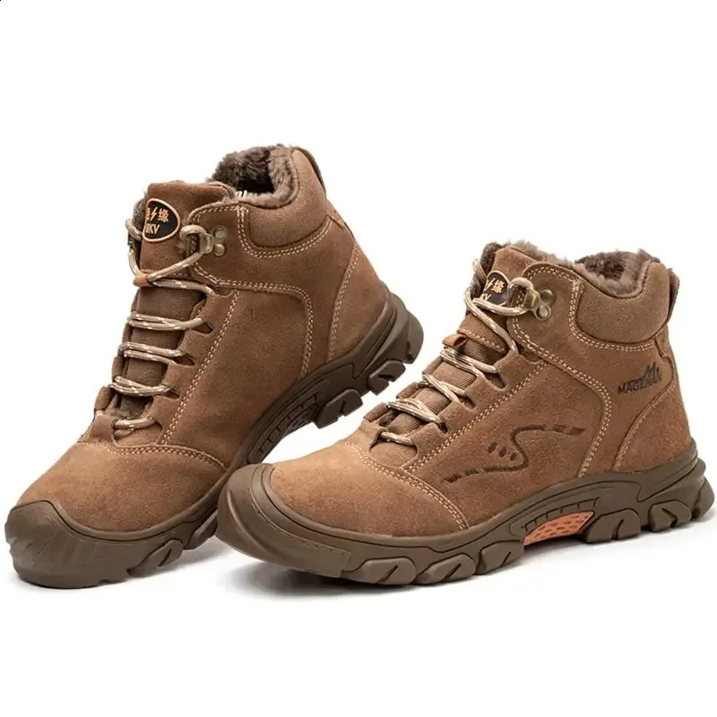 Winter steel shoes hats work boots anti perforation work shoes suitable for mens inseparable work shoes outdoor work safety boots 241223