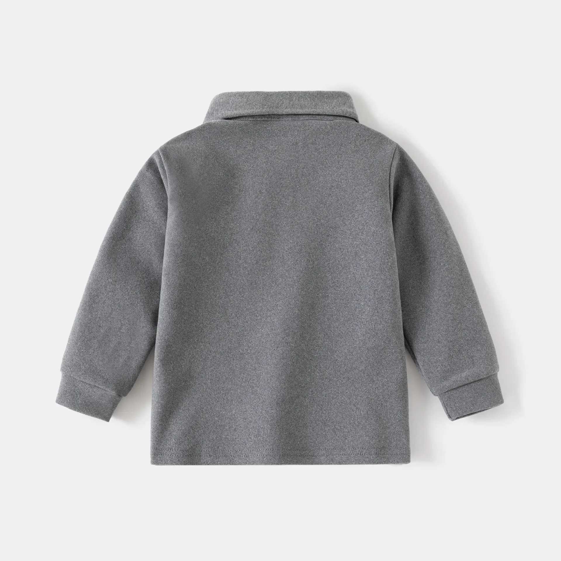 Boys autumn spring long sleeved pure white gray polo shirt childrens clothing 3 4 5 6 7 8 9 years old childrens top clothing direct shipping W241223