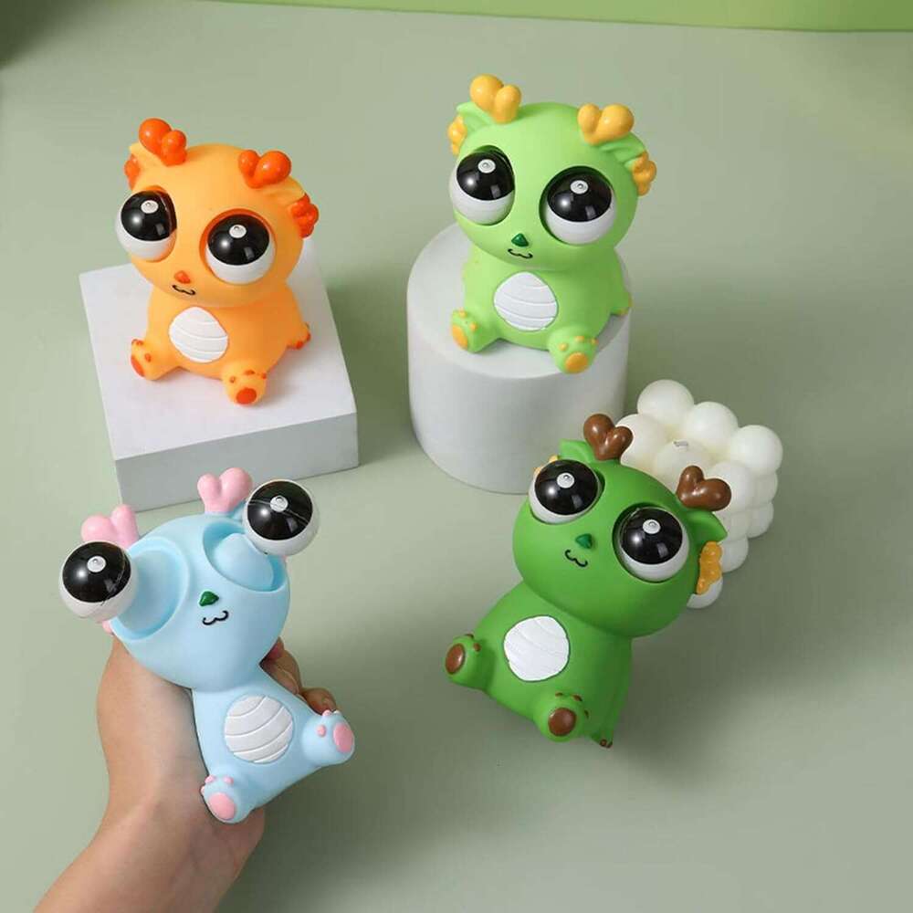 Popping Out Eyes Dragon Sensory Fidget Toys Stress Relienti-Anxiety for Kids Adult Children Autistic Squeeze Toy