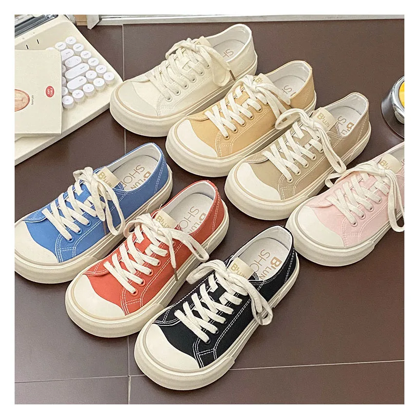 Women's Canvas Shoes Comfortable Versatile Korean Style New Fashion Spring and Summer Girls Sneakers Ins Casual Women Shoes