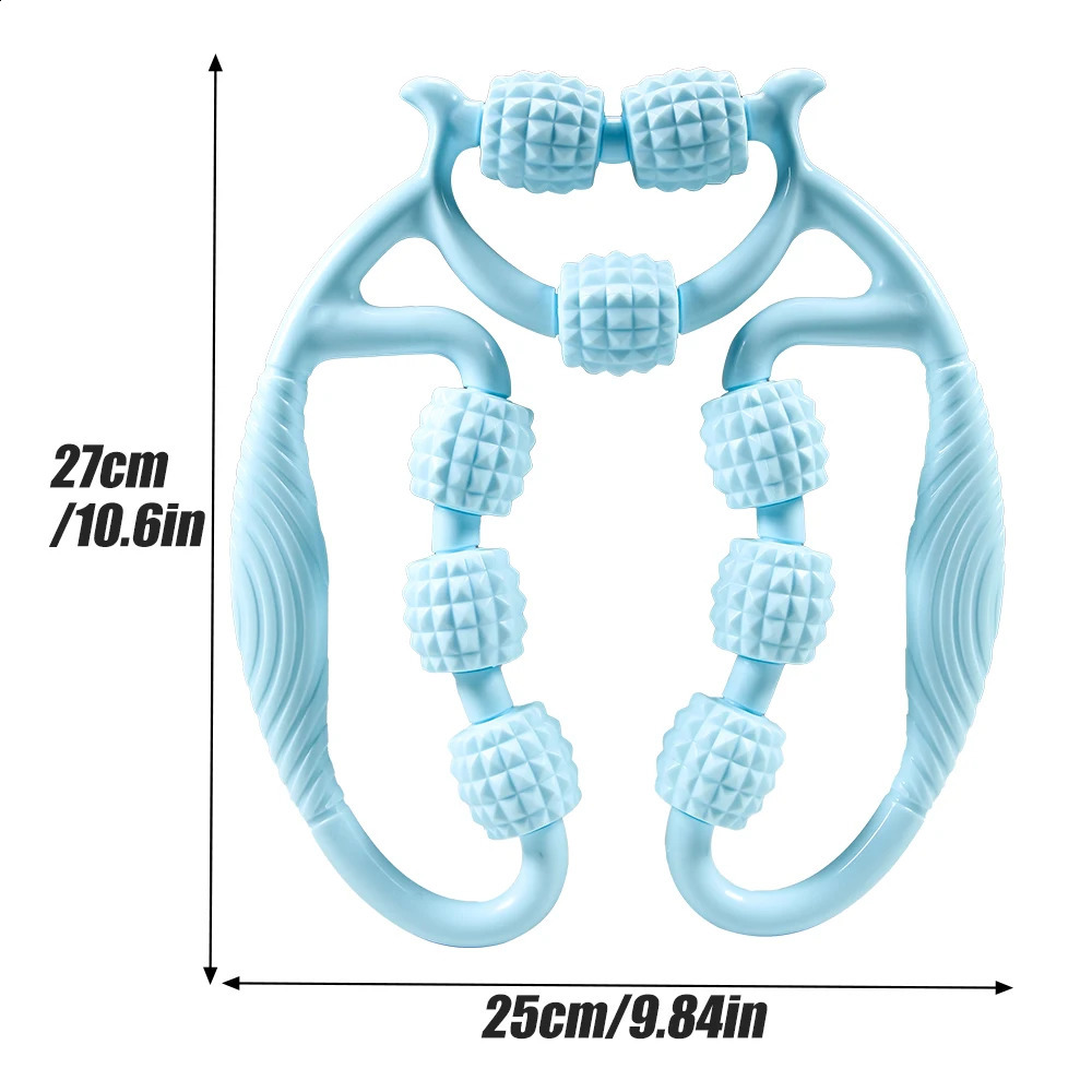 1Pcs 9-Wheel Fascia Muscle Roller Cellulite Roller Massage Roller for Relieve Muscle Soreness ThighCalfArmReduce Cellulite 241224
