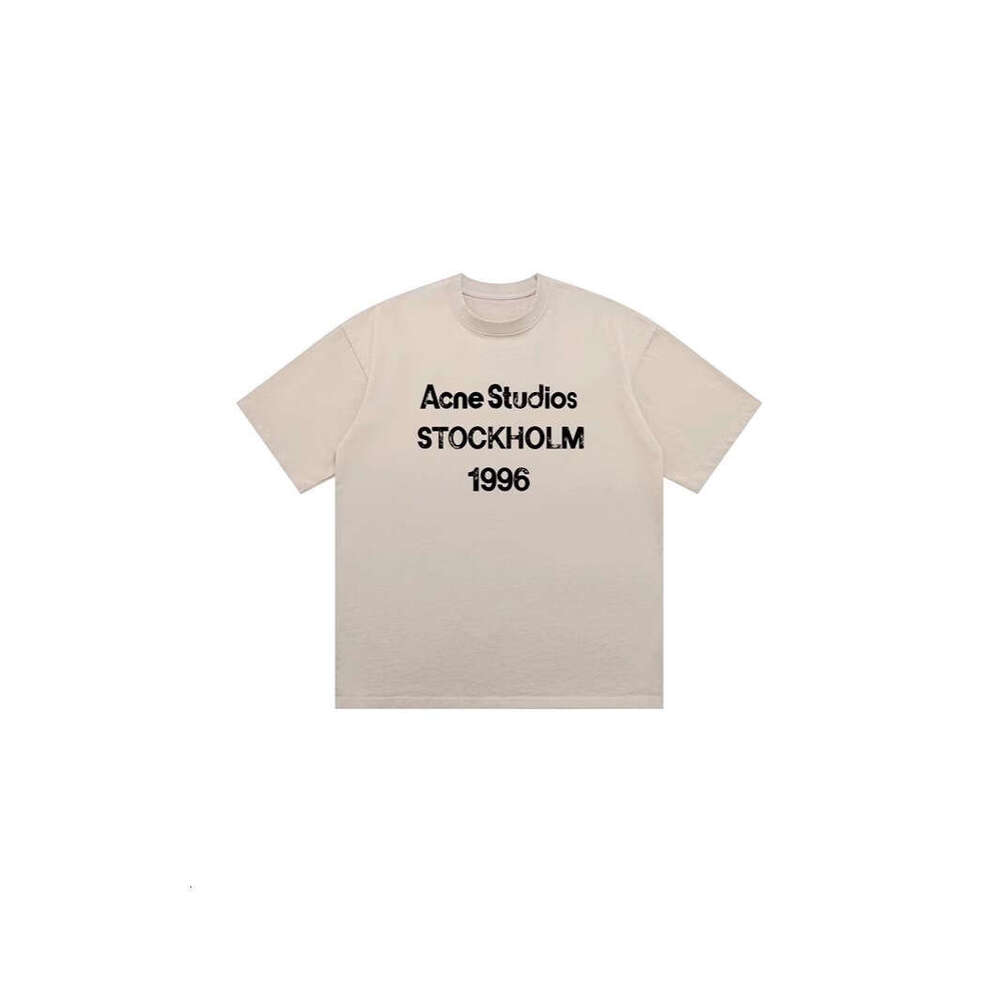 AC Faded Tee American fashion brand vintage letter printed loose short sleeved T-shirt