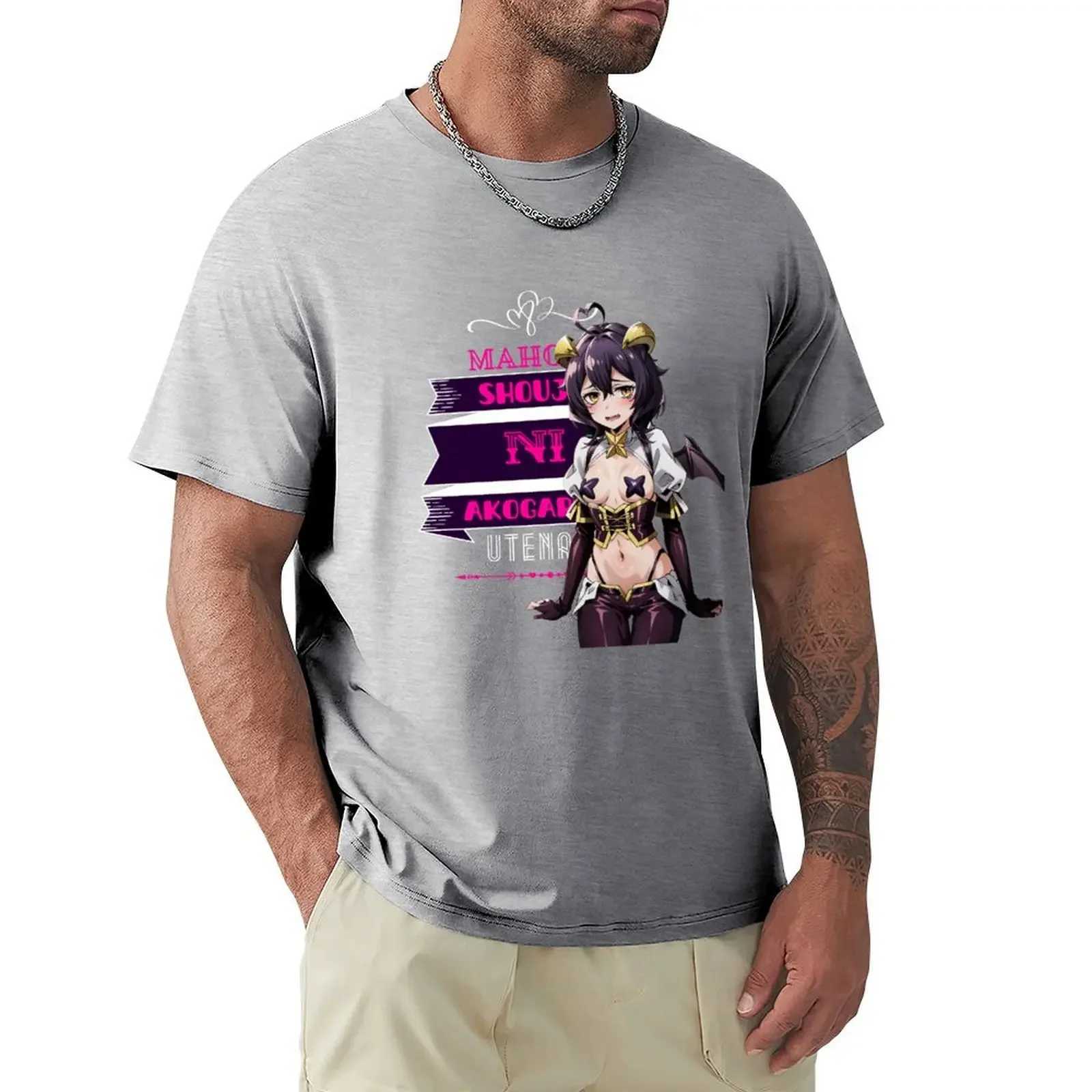 For a boy flat T-shirt mens Mahou Shoujo ni Akogarete Utena Hiiragi ecchi anime art T-shirt heavy sweater W241223