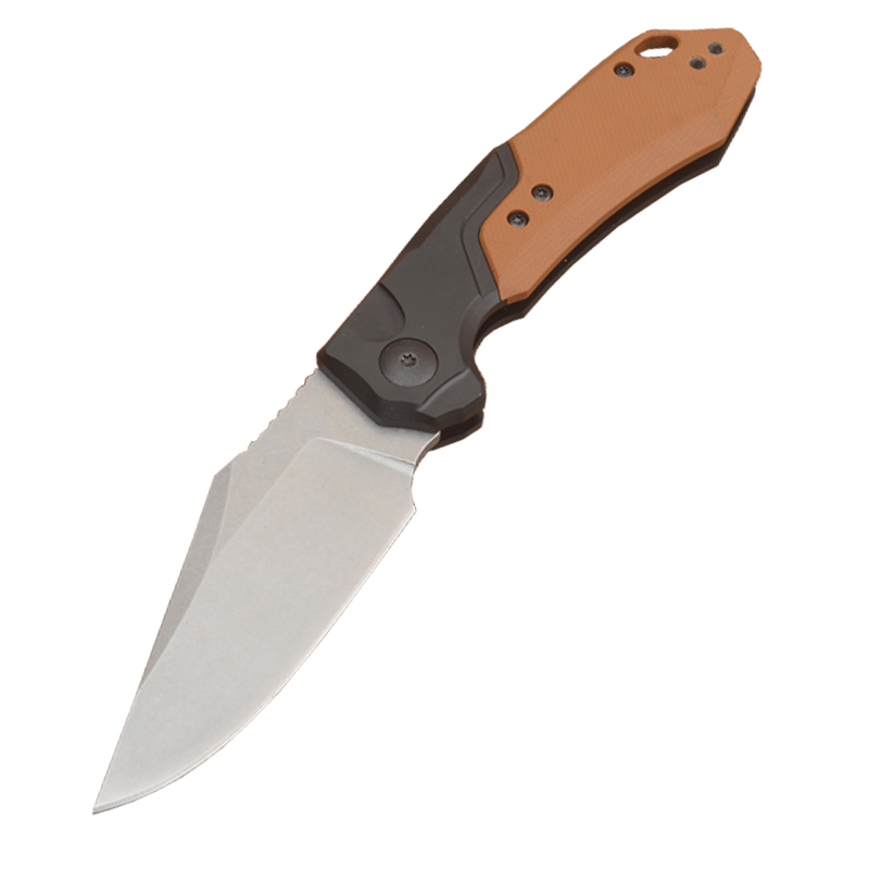 KS7851 Survival Tactical Knife CPM154 Stone Wash Drop Point Blade G10 with Aviation Aluminum Handle Outdoor Camping Hiking EDC Pocket Folder Knives