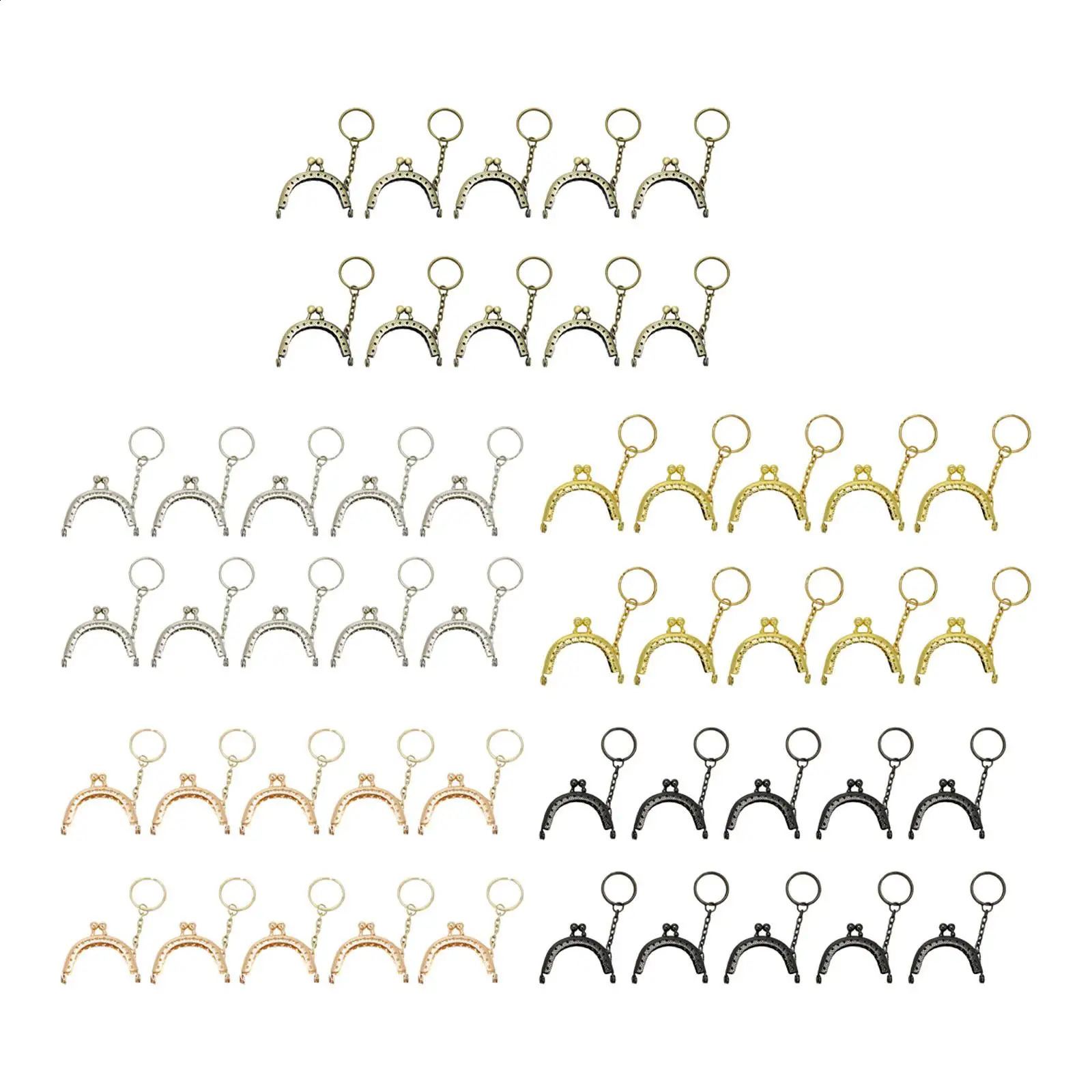 Wallet clasp 10Pcs 5cm metal wallet with coin bag accessory DIY craftsmanship 241223