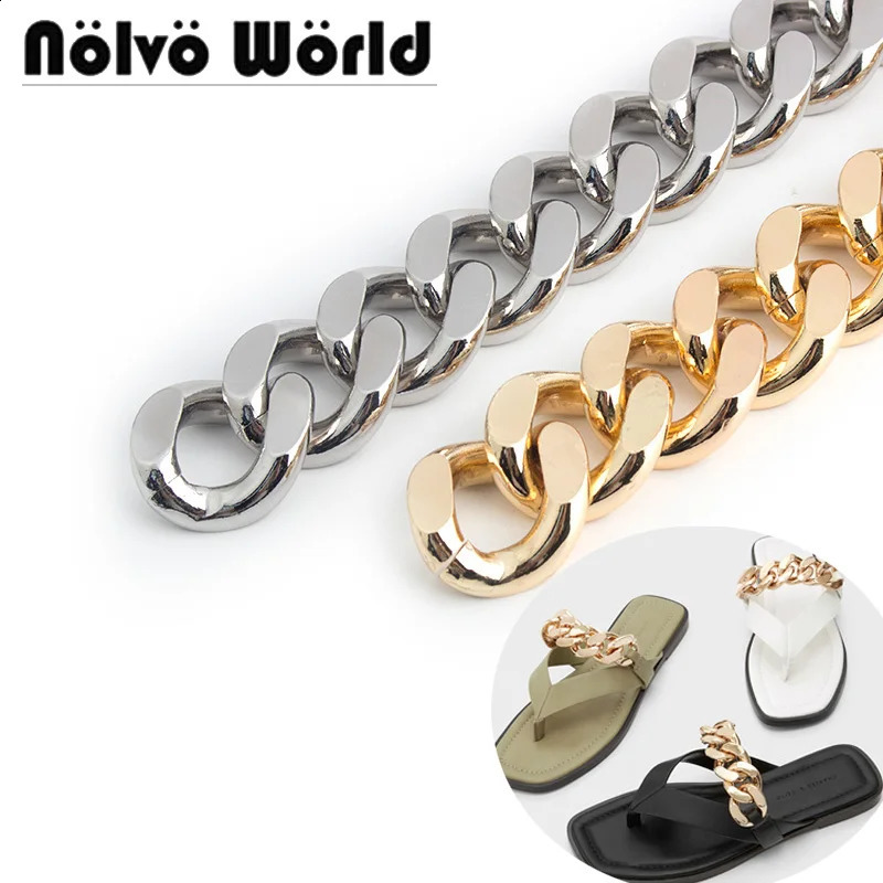 Nolvo World 1-3 meters thick 30mm wide gold/silver coin bag strap used for cross body bag womens aluminum chain 241223