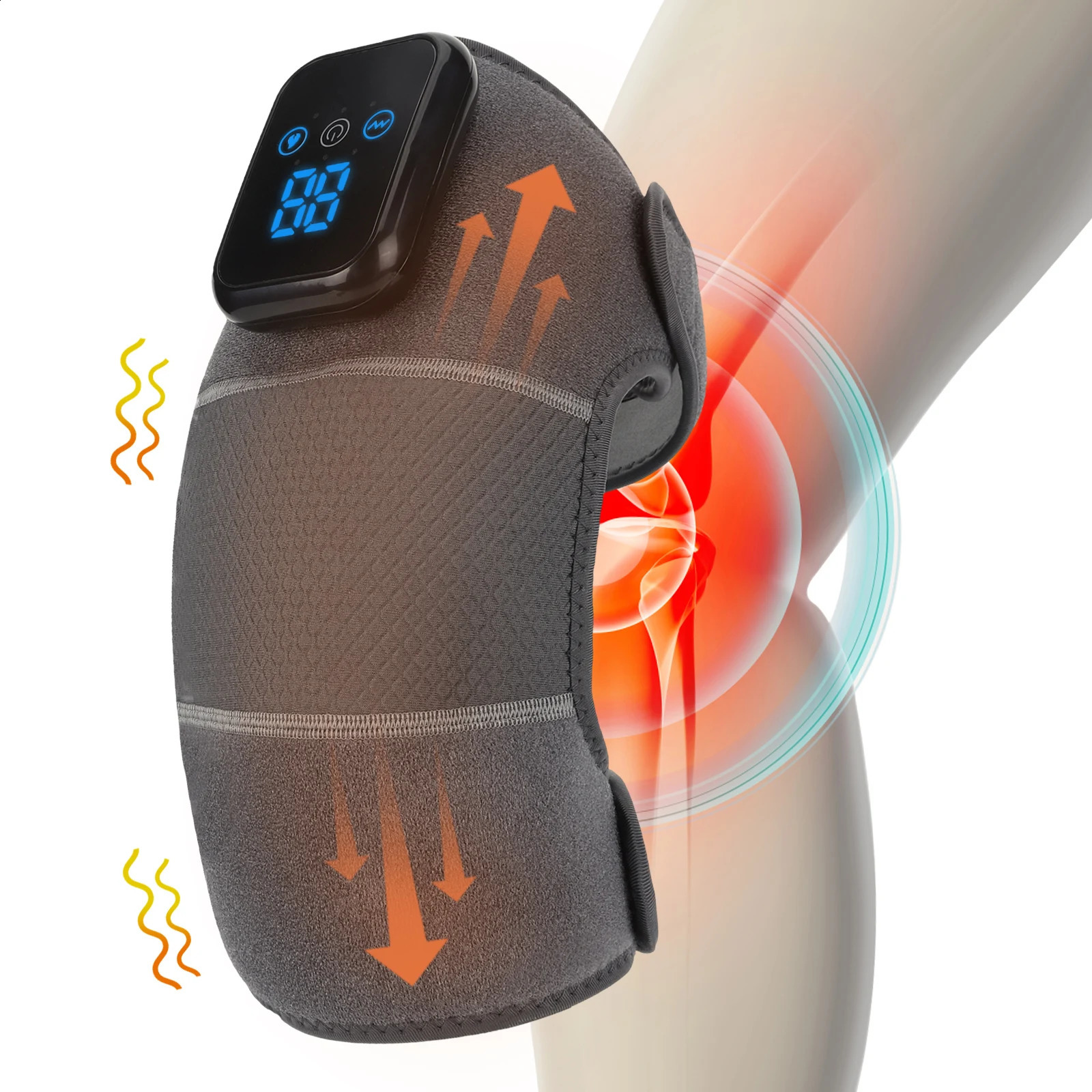 Vibration Heated Knee Massager Knee Massager 3 Adjustable Mode Shoulder Brace Heated Knee Pad Gift for A Comforting Massage 241224