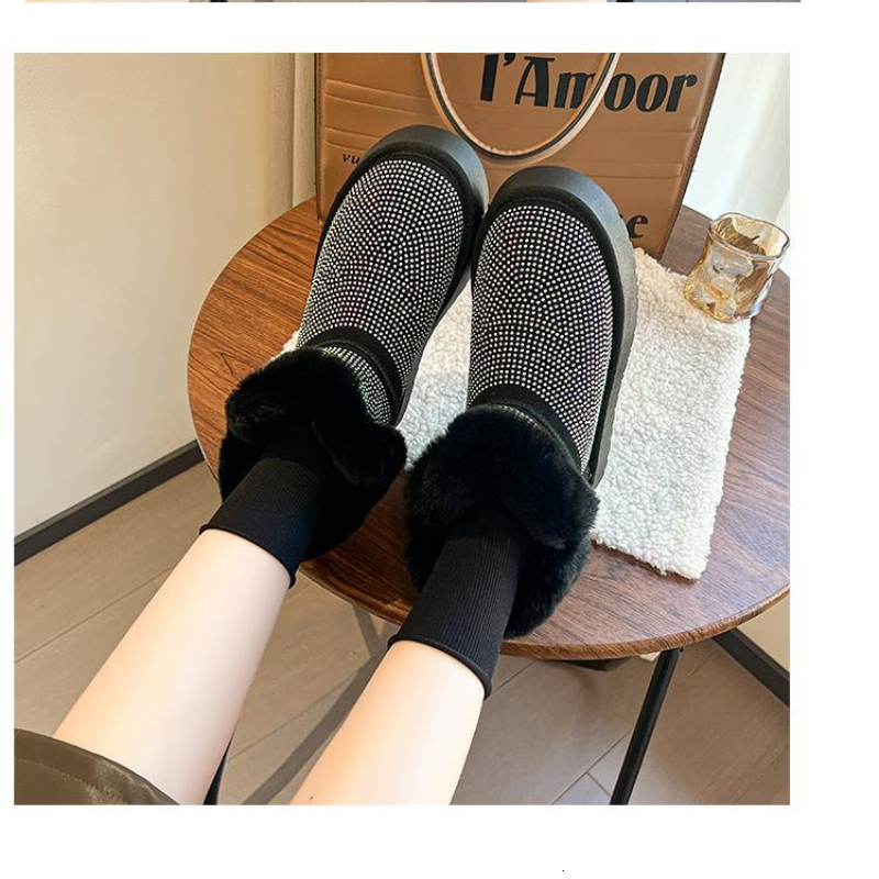 New Rhie Decoration Women's Ankle Warm Plush Water Proof Winter 2025 Hot Sale Casual Comfortable Women Snow Boots