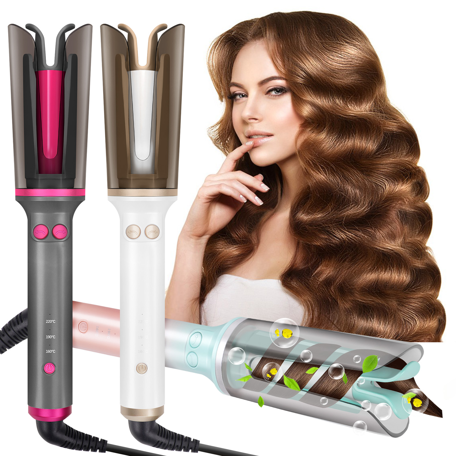 Electric Curler Negative ion for Women Wave Professional Automatic rotation Tool Long-lasting Hair Curlers