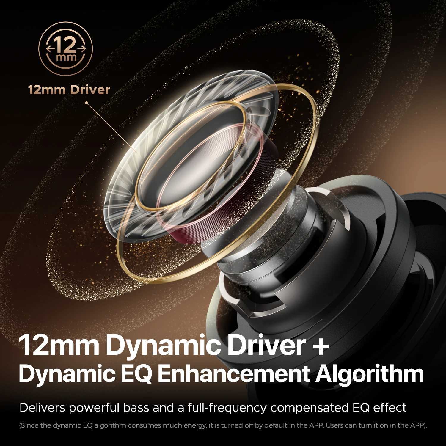 SoundPEATS T3 pro Wireless Earbuds Active Noise Cancelling V5.4 Earphones with 4 Mic12mm DriverMtipoint Connection Z241218