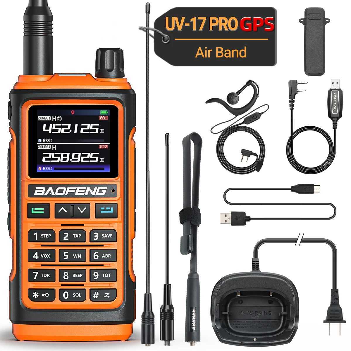 Baofeng UV-17 Pro GPS Walkie Talkie Air Band FM Long Range Ra Wireless Copy Frequency Handheld DTMF Two Way Ham Ra UV-5R Z241223
