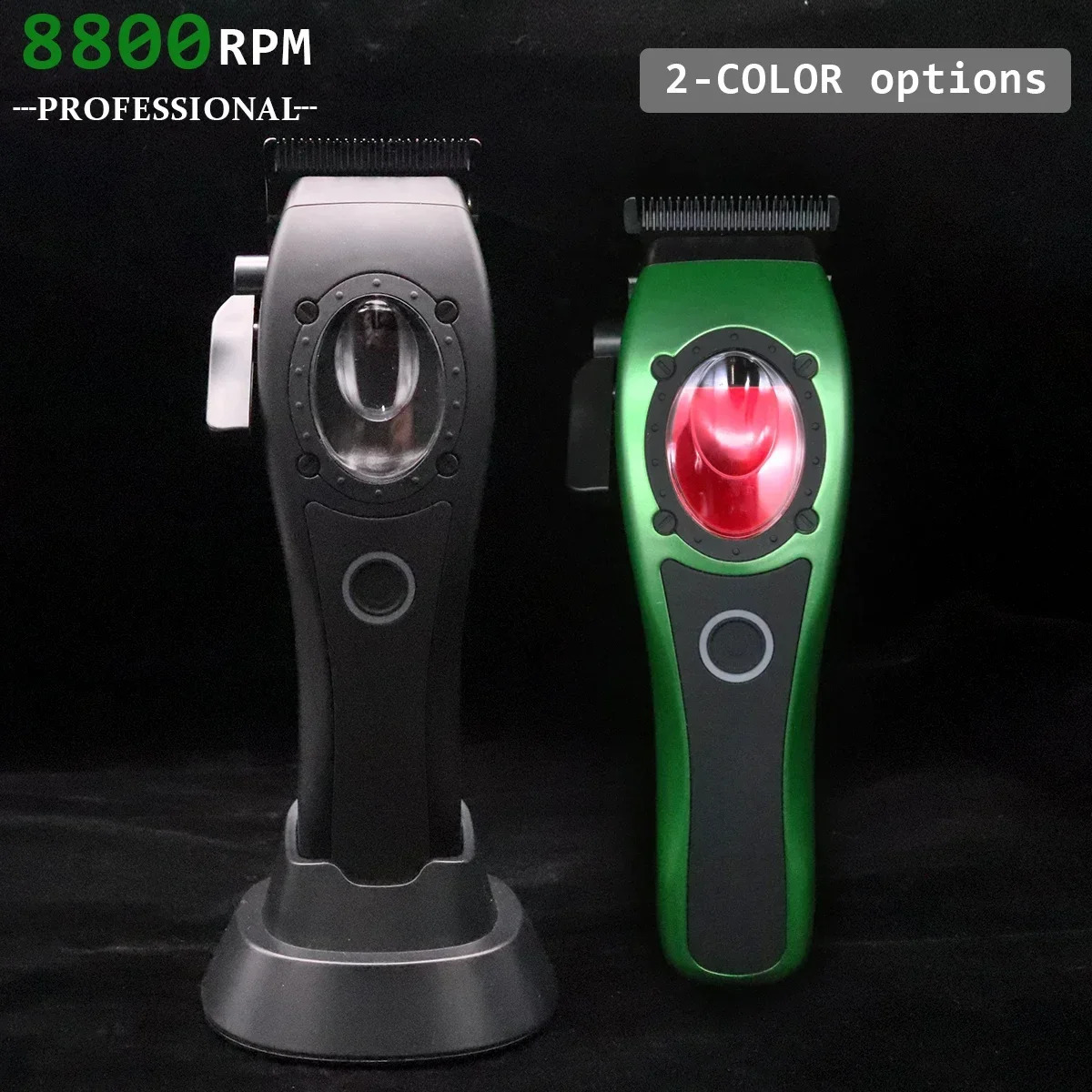 Professional Hair Clipper with Seat Charger 8000RPM Large Capacity Battery DLC Blades Electric Mens Trimmer Cutting Machine 241224