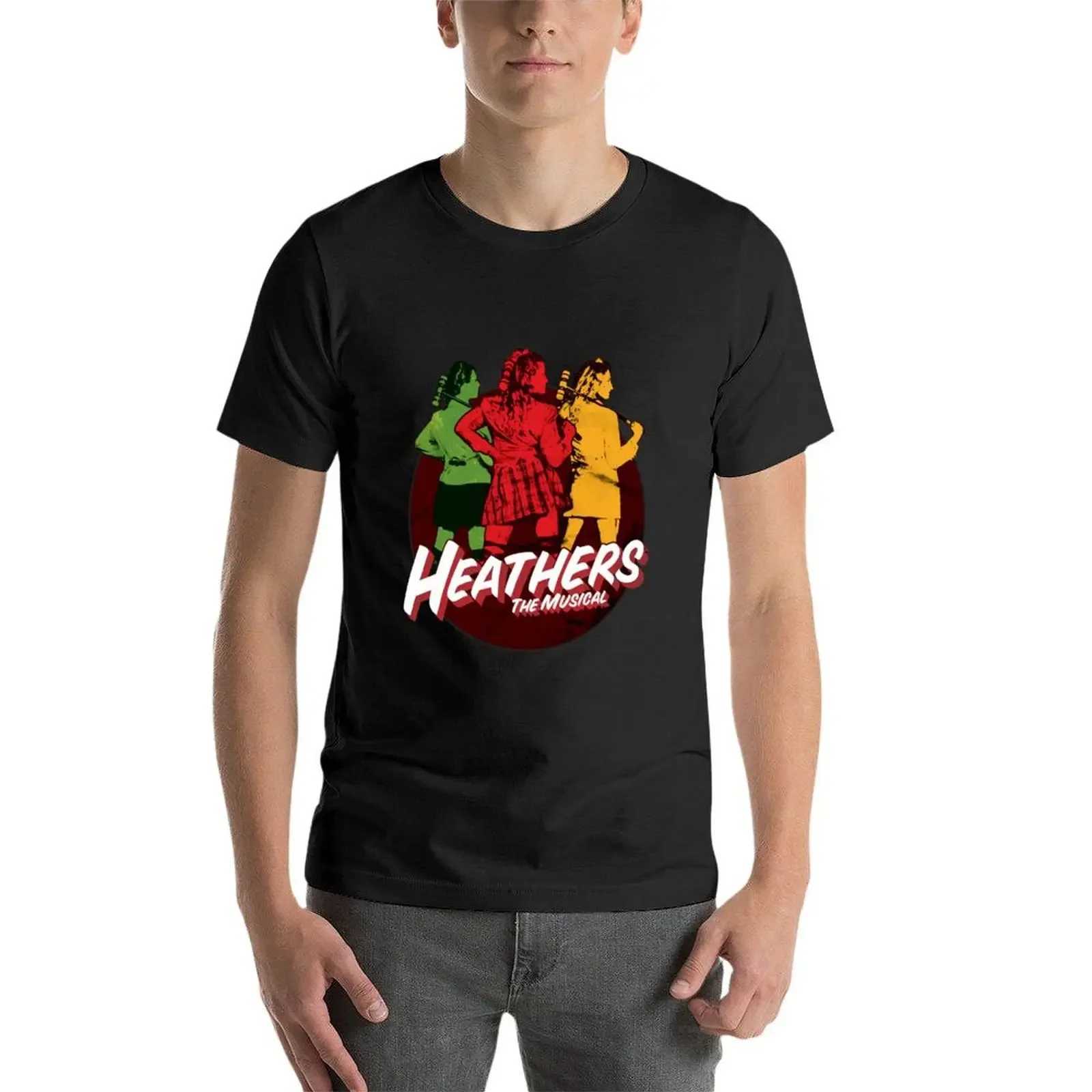 Heather Music retro T-shirt graphic T-shirt summer clothing heavy-duty fast drying pure white mens T-shirt W241223