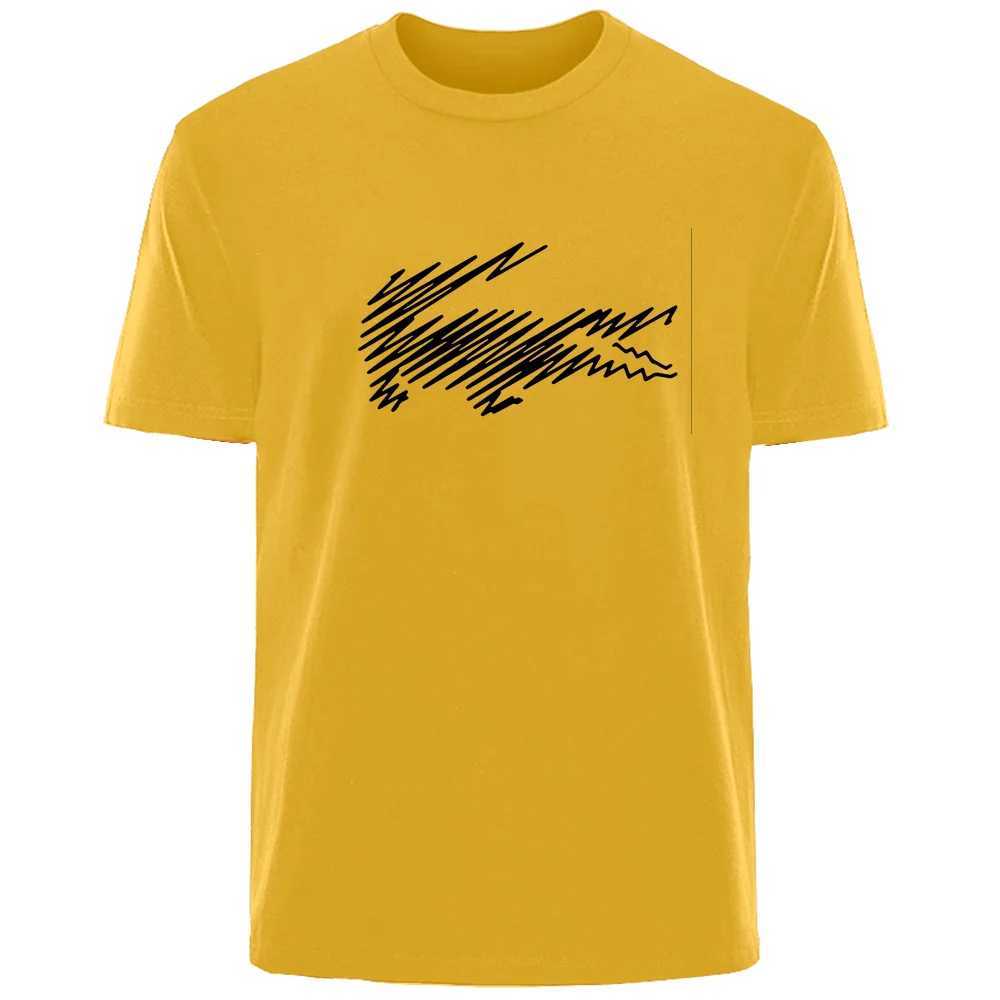 Retro Simple Letter Summer Mens 00% Cotton Comfortable Breathable Casual Fashion T-shirt Outdoor Mens Street Clothing W241223
