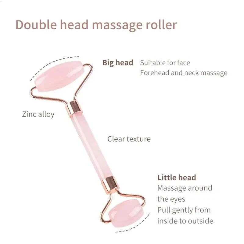 and neck massager resin roller beauty scraping doublesided massage stick unlocking relaxing non rose crystal jade 241213
