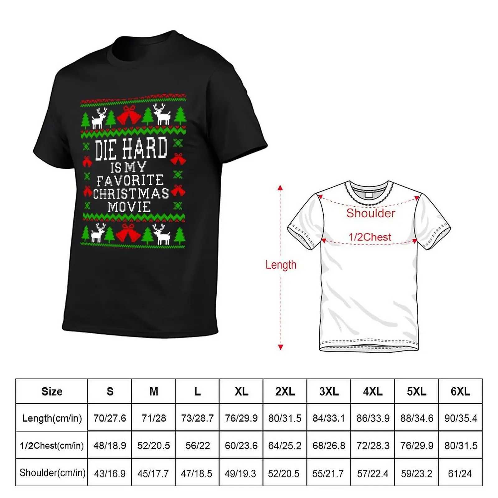 Die Hard is my favorite Christmas movie - Ugly Christmas sweater style T-shirt regular T-shirt mens T-shirt W241223