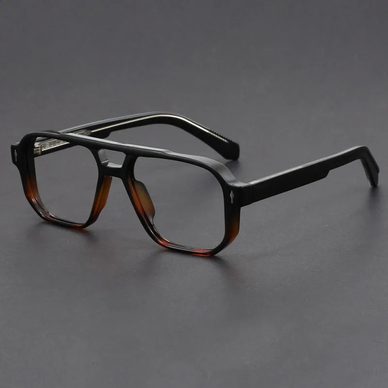 INS Trendy Optical Frame Flat Light Glasses Anti Blue Light Glasses Pilot Sunglasses Fashion Matte Large Frame Sunshade Glasses 241224