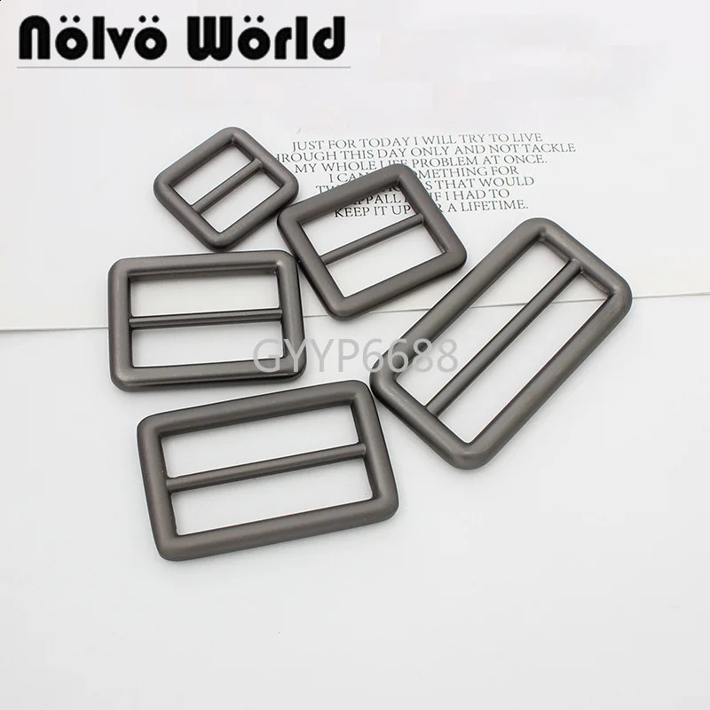20-100pcs 5 sizes 19-26-32-40-50mm matte gun buckle shoulder strap leather bag shoulder strap adjustable three glue buckle accessory 241223
