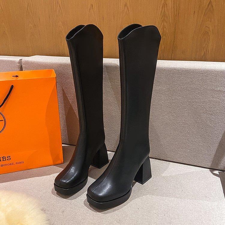 High Heeled Ddmywed Long Western Cowboy For Autumn And Winter Women S Shoes New Summer Brown Elastic Slim Leg Knight Boots Chinese Brand F Ddmysaturn